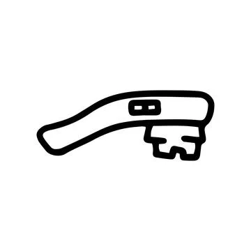 Facial vibration massager line vector doodle simple icon Stock Illustration