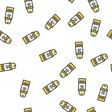 Facial wax plates package vector seamless pattern Illustrazione stock