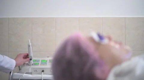Facials Using The Apparatus Video stock 62757151