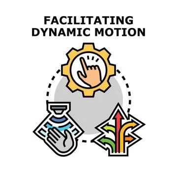 Facilitating dynamic motion control vector concept Stock Illustration
