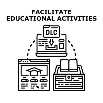 Facilitating modern educational activities and digital learning Stock Illustration