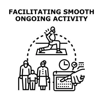 Facilitating smooth ongoing health activity and planning Stock Illustration