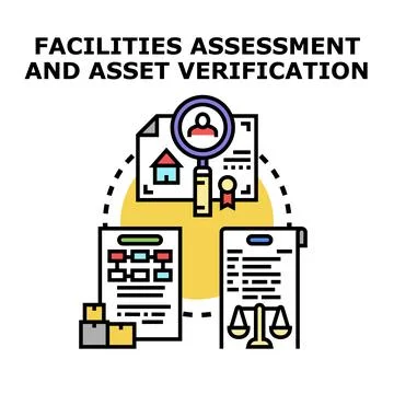 Facilities assessment and asset verification for business management イラスト素材