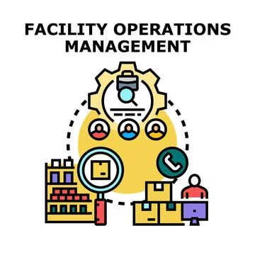 Facility operations management concept vector illustration Stock Illustration
