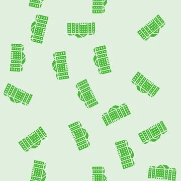 Facility school building glyph seamless pattern 库存插图
