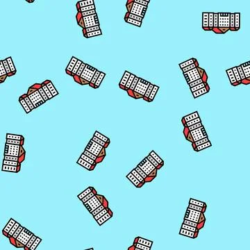 Facility school building vector seamless pattern Ilustración de archivo