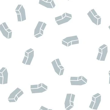 Facing brick for building glyph vector seamless pattern イラスト素材