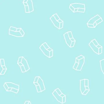 Facing brick for building line vector seamless pattern Stock Illustration