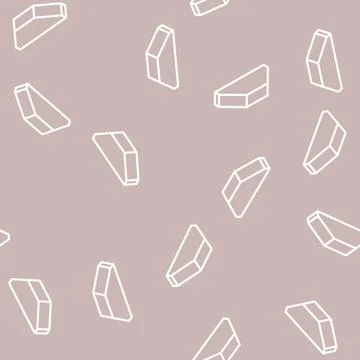 Facing brick line vector seamless pattern 스톡 일러스트