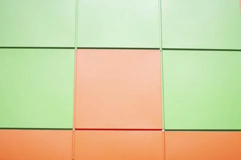 Facing the building with a modern panel. Stock Photos