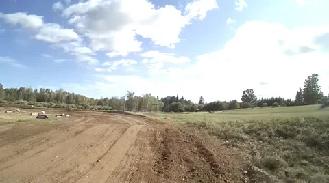 Facing forward, racing at a Short Course off road race track in Michigan Stockbeeldmateriaal 49173634