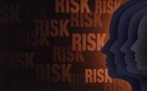 Facing Risk Emerging in the Darkness Stock Illustration