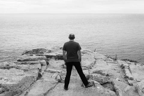 Facing the sea Stock Photos