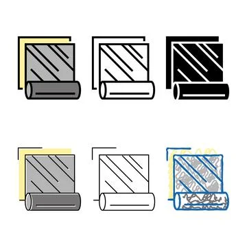 Facing wall layer color icon vector designs Stock Illustration