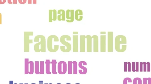 Facsimile Tag Cloud Animated Isolated Stock-Footage 107209587