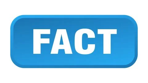 Fact button. fact square 3d push button Illustrazione stock