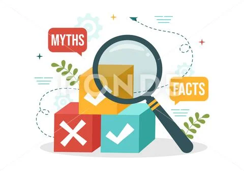 Fact Check Vector Illustration With Myths vs Facts News for Thorough ...