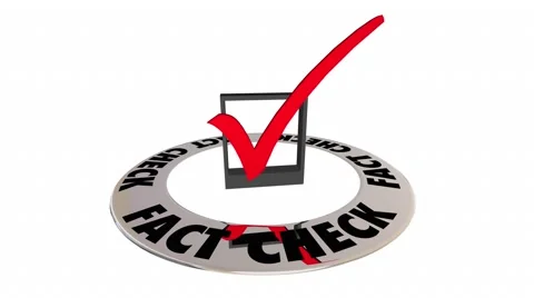 Fact Check Verify Accurate Information Box Mark 3d Words Video stock 61336744
