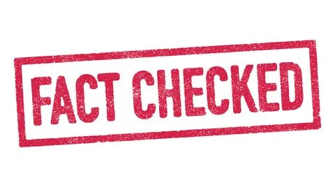 Fact Checked red stamp Stock Illustration