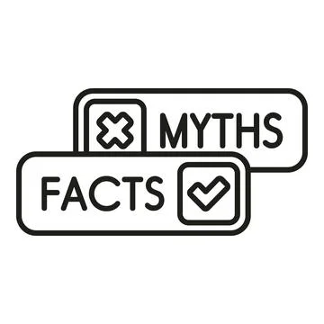 Fact checking information and debunking myths line icon Stock Illustration