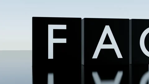 Fact fake black blocks animation Stock Footage 201068483