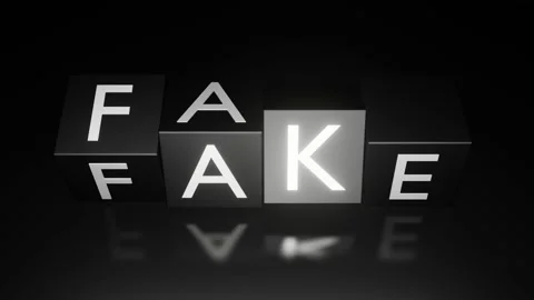 Fact fake blocks animation on dark background Stock Footage 200852694