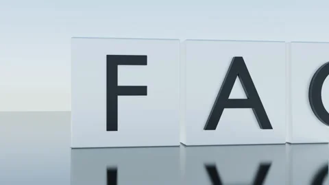 Fact fake blocks animation on light background Stock Footage 200852764