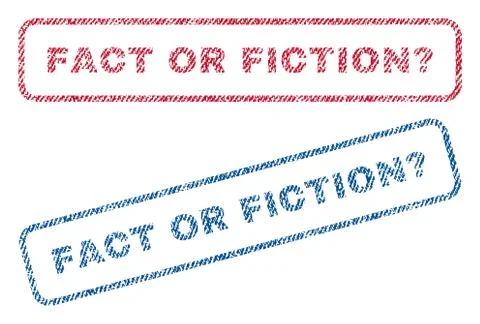 Fact Or Fiction Question Text Textile Seal Stamp Watermarks Stock Illustration