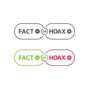 Fact or hoax. Vector icon template Stock Illustration