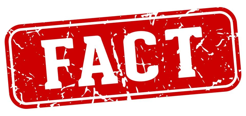 Fact rectangular sign. fact stamp Stockillustratie