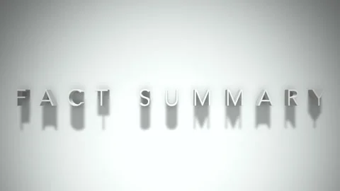 fact summary 3D title animation with sha... | Stock Video | Pond5