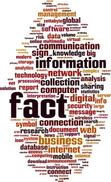 Fact word cloud Stock Illustration