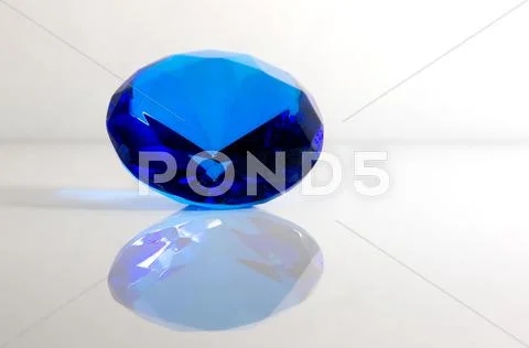 Facted blue gemstone Stock Photos