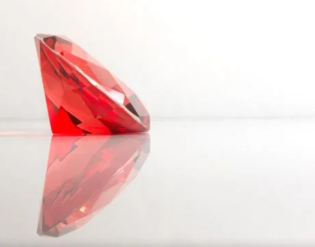 Facted red gemstone Stock-Fotos