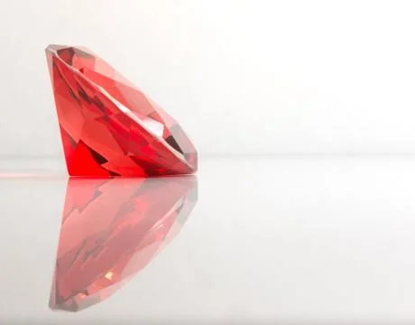 Facted Red Gemstone Stock-Fotos