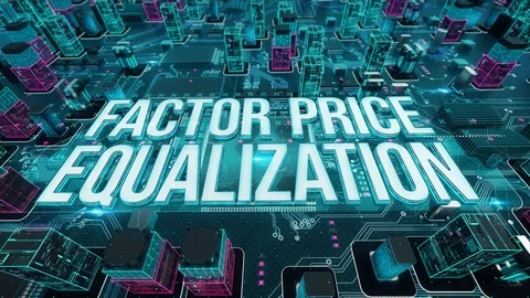 Factor Price Equalization digital technology hi-tech concept Stock Footage 109310893