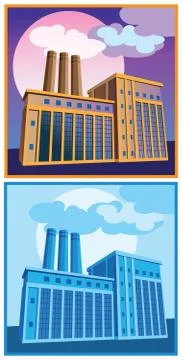 Factories Stock Illustration