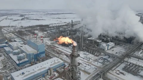 Factories of Nizhnekamsk. 8/27 Fire tower. Stock Footage