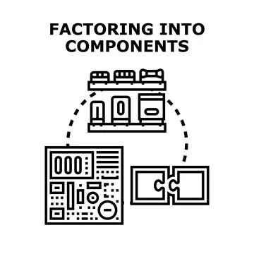 Factoring electronic components into modular system architecture Stock Illustration