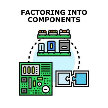 Factoring electronic components into modular system architecture Stock Illustration