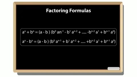 Factoring Formulas on Blackboard Stock Footage 318282393