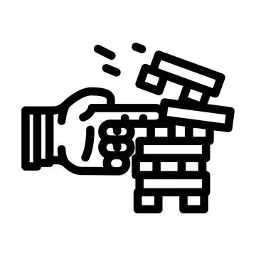 Factors risk line icon vector illustration Ilustração Stock