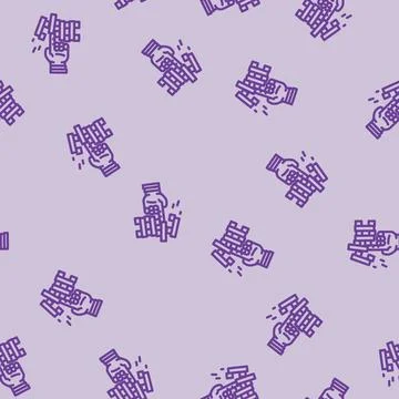 Factors risk line vector seamless pattern Ilustração Stock