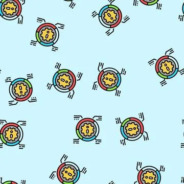 Factors risk vector seamless pattern イラスト素材