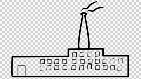 Factory 2 animation with transparent background Stock Footage 44518289