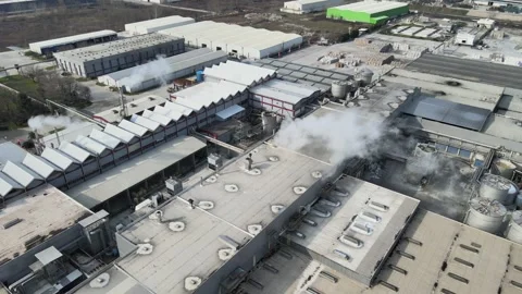 Factory aerial view Video stock 263528180
