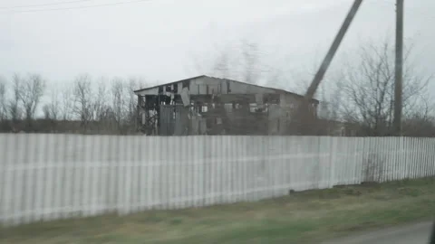 Factory after Russian missile attack 스톡 동영상 197268795