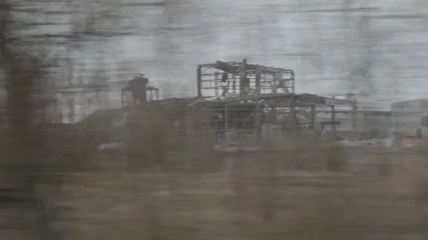 Factory after Russian missile attack Stock-Footage 197275472