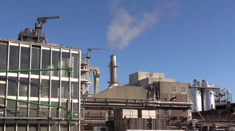 Factory against the sky in the sunlight Stock Footage 38831117