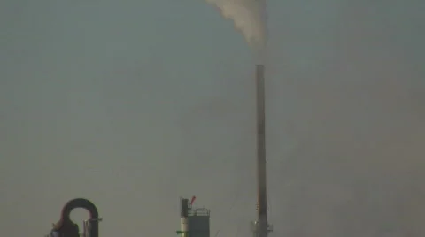 Factory Air Pollution Stock Footage 548276